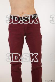 Thigh red trousers brown shoes of Sidney 0001